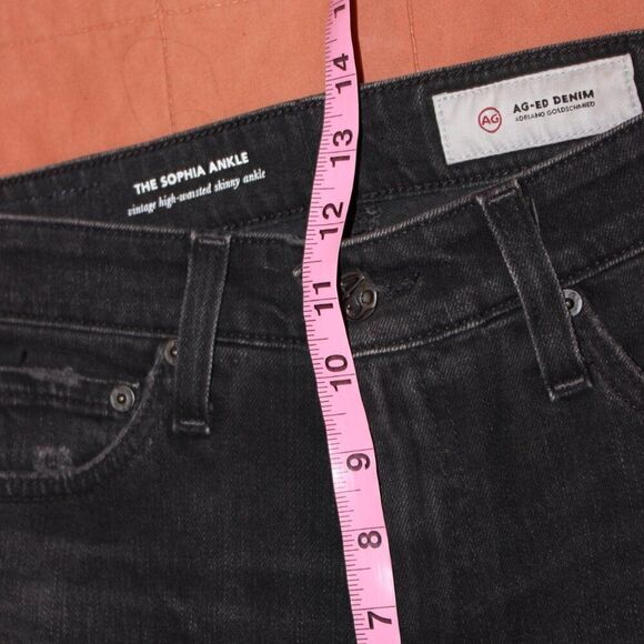 Ag Adriano Goldschmied The Sophia Ankle Vintage High Waisted Skinny Jeans Sz 28 - Picture 13 of 13